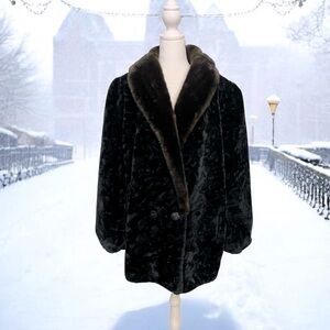 Vintage Borgazia Faux Fur Coat